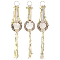 Διακοσμητικό Κρεμαστό ArteLibre Στεφάνι Πολύχρωμο Ύφασμα-Ξύλο 6x23x105cm Σε 3 Σχέδια