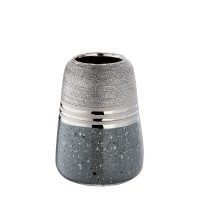 Βάζο ArteLibre Ασημί-Γκρι Κεραμικό 13.5x13.5x18.5cm