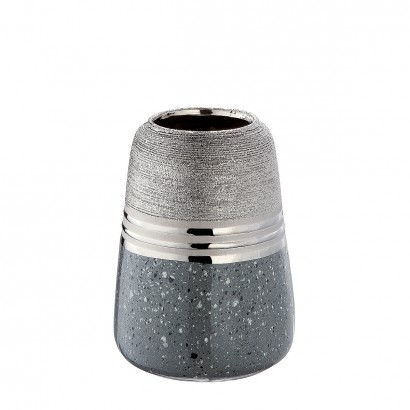 Βάζο ArteLibre Ασημί-Γκρι Κεραμικό 13.5x13.5x18.5cm