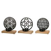 Θήκη Ρεσώ ArteLibre Με Διακοσμητικό Κύκλο Σε Βάση Μαύρο-Φυσικό Αλουμίνιο-Ξύλο 10x18x20cm Σε 3 Σχέδια Θήκη Ρεσώ ArteLibre Με Διακοσμητικό Κύκλο Σε Βάση Μαύρο-Φυσικό Αλουμίνιο-Ξύλο 10x18x20cm Σε 3 Σχέδια