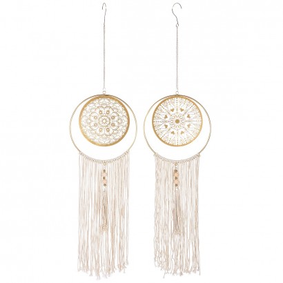 Διακοσμητικό Κρεμαστό ArteLibre Μάτι Χρυσό Μέταλλο-Ύφασμα 24x95cm Σε 2 Σχέδια