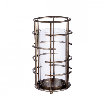 Φανάρι ArteLibre Σαμπανί-Διάφανο Μέταλλο-Γυαλί 31.5cm