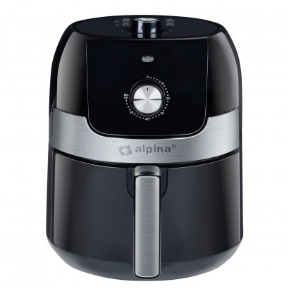 Φριτέζα Αέρος Με Αποσπώμενο Κάδο Μαύρο-Ασημί 3.5lt 1400W ALPINA