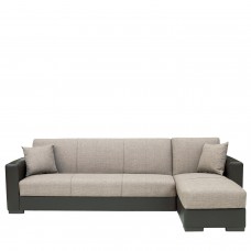 Καναπές Κρεβάτι Γωνιακός ArteLibre JOSE Μπεζ-Καφέ PU 270x150x86cm