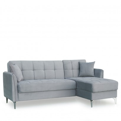 Καναπές Γωνιακός ArteLibre JOAQUIN Γκρι 230x84x89cm