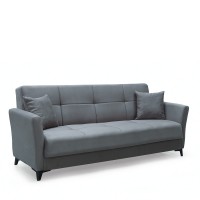 Καναπές Κρεβάτι Τριθέσιος ArteLibre JAVIER 3S Γκρι 210x84x86cm