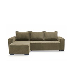 Καναπές Κρεβάτι Γωνιακός ArteLibre HARPER Αναστρέψιμος Μπεζ 271x160x94cm