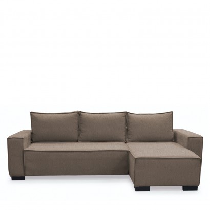 Καναπές Κρεβάτι Γωνιακός ArteLibre HARPER Αναστρέψιμος Taupe 271x160x94cm