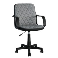 Καρέκλα Γραφείου ArteLibre THIRINA Γκρι-Μαύρο Ύφασμα-PVC 56x57x85-97cm Καρέκλα Γραφείου ArteLibre THIRINA Γκρι-Μαύρο Ύφασμα-PVC 56x57x85-97cm