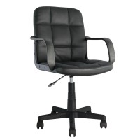 Καρέκλα Γραφείου ArteLibre ASPIS Μαύρο Ύφασμα-PVC 56x57x85-97cm