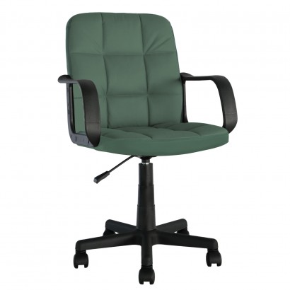 Καρέκλα Γραφείου ArteLibre ASPIS Πράσινο Ύφασμα-PVC 55.5x56.5x85-96.5cm