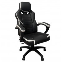 Καρέκλα Γραφείου ArteLibre Gaming ΚΛΕΟΝΙΚΗ Μαύρο-Λευκό 65x72x118-126cm