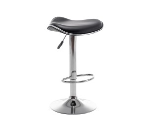 Σκαμπό Bar ArteLibre MOD Πτυσσόμενο Μαύρο PU-Μέταλλο 44.5x43x65.5-83.5cm