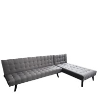 Καναπές Κρεβάτι Γωνιακός ArteLibre MAGUS Γκρι Ύφασμα 254x77-163x74cm