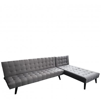 Καναπές Κρεβάτι Γωνιακός ArteLibre MAGUS Γκρι Ύφασμα 254x77-163x74cm