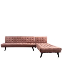 Καναπές Κρεβάτι Γωνιακός ArteLibre MAGUS Σάπιο Μήλο Ύφασμα 254x77-163x74cm