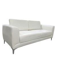 Καναπές Τριθέσιος ArteLibre ELFRIC Λευκό PU 190x81x81cm