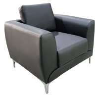 Πολυθρόνα ArteLibre ELFRIC Μαύρο PU 89x81x81cm