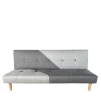 Καναπές Κρεβάτι Τριθέσιος ArteLibre NERISSA Αποχρώσεις Γκρι Ύφασμα 178x87x78cm