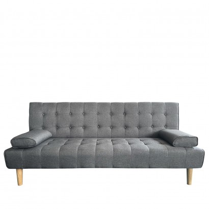 Καναπές Κρεβάτι Τριθέσιος ArteLibre ELFREDA Γκρι Ύφασμα 188x83x83cm