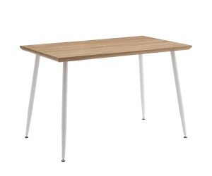 Τραπέζι Τραπεζαρίας ArteLibre MINOS Sonoma-Λευκό Μέταλλο-Μοριοσανίδα 120x70x75cm Τραπέζι Τραπεζαρίας ArteLibre MINOS Sonoma-Λευκό Μέταλλο-Μοριοσανίδα 120x70x75cm