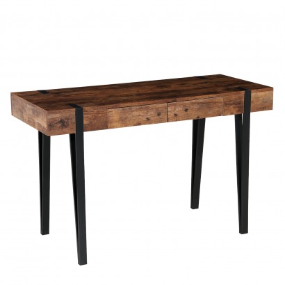 Γραφείο ArteLibre BIX Καρυδί-Μαύρο MDF-Μέταλλο 120x50x75cm