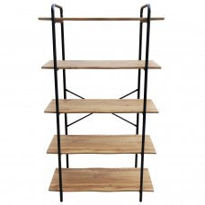 Ραφιέρα ArteLibre EVORA Φυσικό-Μαύρο MDF-Μέταλλο 80x34x144cm Ραφιέρα ArteLibre EVORA Φυσικό-Μαύρο MDF-Μέταλλο 80x34x144cm