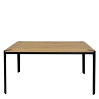 Τραπέζι Τραπεζαρίας ArteLibre KENYI Φυσικό Μοριοσανίδα-Μέταλλο 120x70x75cm