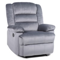 Πολυθρόνα Ανακλινόμενη ArteLibre CARINAE Γκρι Βελούδο 93x90x100cm