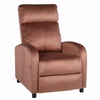 Πολυθρόνα Ανακλινόμενη ArteLibre TUREIS Καφέ Βελούδο 68x86x99cm