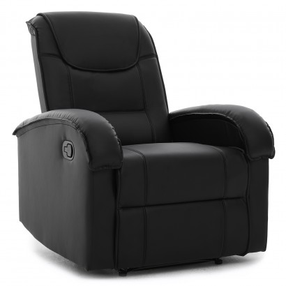 Πολυθρόνα Ανακλινόμενη ArteLibre CELAENO Μαύρο PU 80x96x97cm