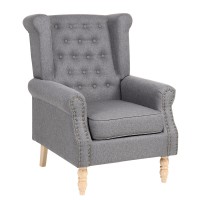 Πολυθρόνα ArteLibre OTTAVIA Σκούρο Γκρι Ύφασμα 77x80x106cm