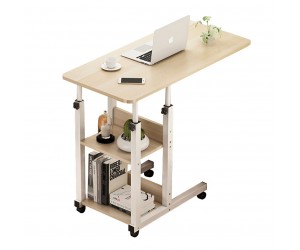 Γραφείο Λάπτοπ Βοηθητικό ArteLibre FRANCOLINUS Φυσικό-Λευκό MDF-Μέταλλο 60x40x68-85cm Γραφείο Λάπτοπ Βοηθητικό ArteLibre FRANCOLINUS Φυσικό-Λευκό MDF-Μέταλλο 60x40x68-85cm