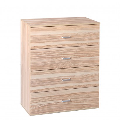 Συρταριέρα ArteLibre WHITBY Φυσικό Μοριοσανίδα-Μελαμίνη 80x40x100cm