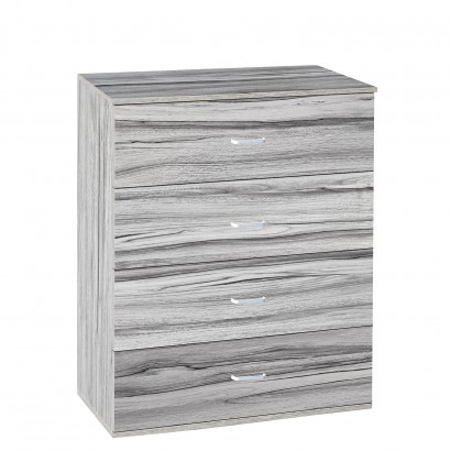 Συρταριέρα ArteLibre WHITBY Γκρι Μοριοσανίδα-Μελαμίνη 80x40x100cm