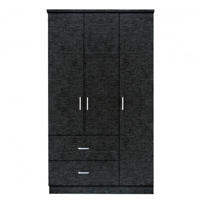 Ντουλάπα ArteLibre FRITILLARIA Μαύρο Μοριοσανίδα 89x42x181cm