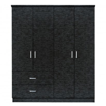 Ντουλάπα ArteLibre HOYA WAX Μαύρο Μοριοσανίδα 119x42x181cm Ντουλάπα ArteLibre HOYA WAX Μαύρο Μοριοσανίδα 119x42x181cm