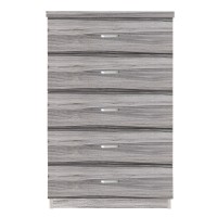 Συρταριέρα ArteLibre STONECROP Γκρι Σκούρο Μοριοσανίδα-Μελαμίνη 60x40x97cm