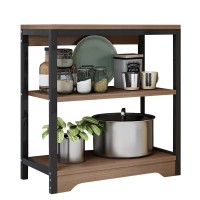 Ραφιέρα Κουζίνας ArteLibre OTTER Καφέ Σκούρο-Μαύρο MDF-Μέταλλο 60x30x66cm