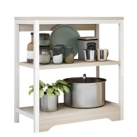 Ραφιέρα Κουζίνας ArteLibre OTTER Maple-Λευκό MDF-Μέταλλο 60x30x66cm