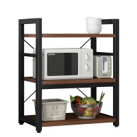 Ραφιέρα Κουζίνας ArteLibre FOX Καφέ Σκούρο-Μαύρο MDF-Μέταλλο 60x36x78cm