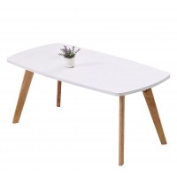 Τραπεζάκι Σαλονιού ArteLibre IORI Λευκό-Φυσικό MDF-Ξύλο 100x48x45cm
