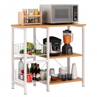 Ραφιέρα Κουζίνας ArteLibre SEAL Δρυς-Λευκό MDF-Μέταλλο 80x35x75cm