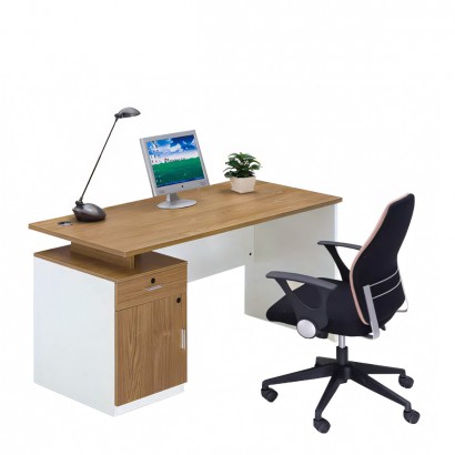 Γραφείο Επαγγελματικό ArteLibre EVERLAST Λευκό-Φυσικό Μοριοσανίδα 120x60x75cm