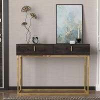 Κονσόλα ArteLibre Mykonos Καφέ-Μπρονζέ Βάση Μοριοσανίδα-Μελαμίνη-Μέταλλο 120x37x84cm Κονσόλα ArteLibre Mykonos Καφέ-Μπρονζέ Βάση Μοριοσανίδα-Μελαμίνη-Μέταλλο 120x37x84cm