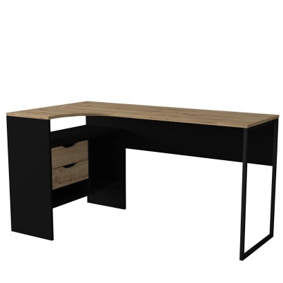 Γραφείο ArteLibre LOLA Φυσικό-Μαύρο 145x81x76cm