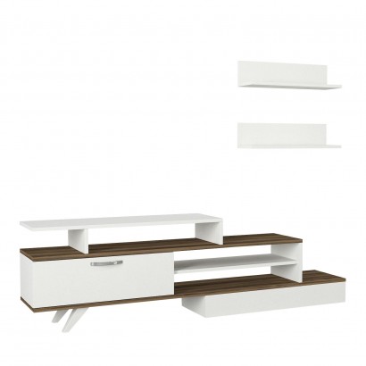 Σύνθετο ArteLibre KEVIN Λευκό-Καρυδί 180x29.6x51.8cm