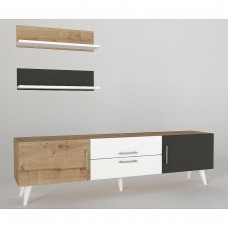 Σύνθετο ArteLibre OREGON Sapphire-Ανθρακί-Μπεζ Μοριοσανίδα 160x32x45cm Σύνθετο ArteLibre OREGON Sapphire-Ανθρακί-Μπεζ Μοριοσανίδα 160x32x45cm