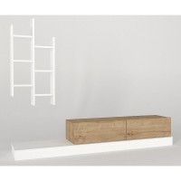 Σύνθετο ArteLibre ILLINOIS Λευκό-Sapphire Μοριοσανίδα 180x29.5x30.8cm