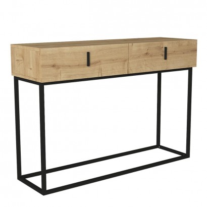 Κονσόλα ArteLibre MYKONOS Φυσικό-Μαύρο Μοριοσανίδα-Μελαμίνη-Μέταλλο 120x37x84cm